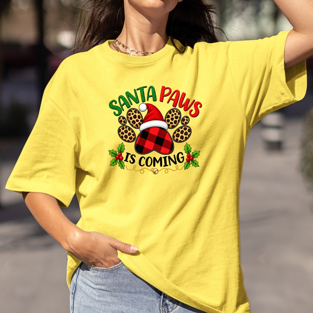Santa Paws Is Coming - Bella canvas