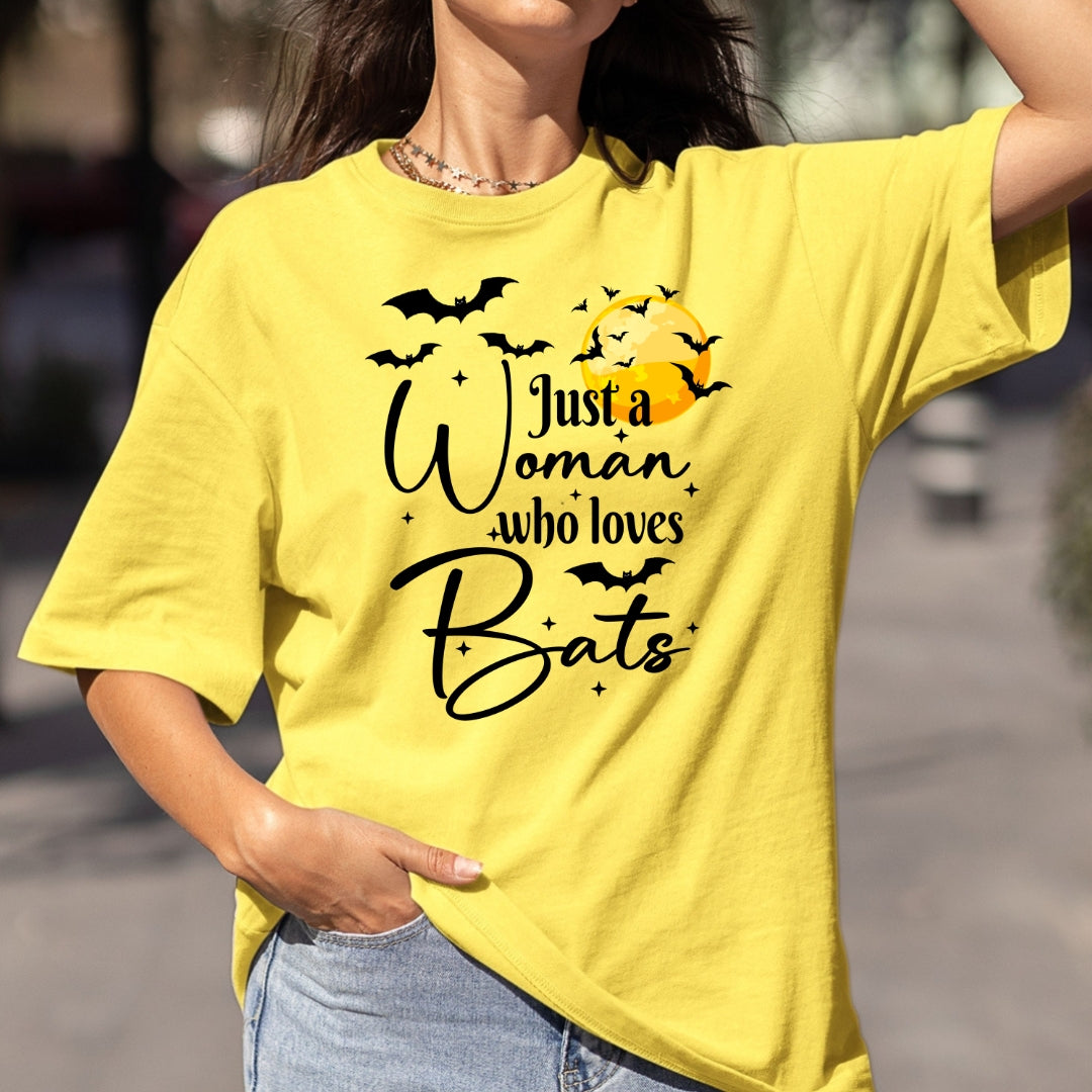 Just A Woman Who Loves Bats - Bella Canvas