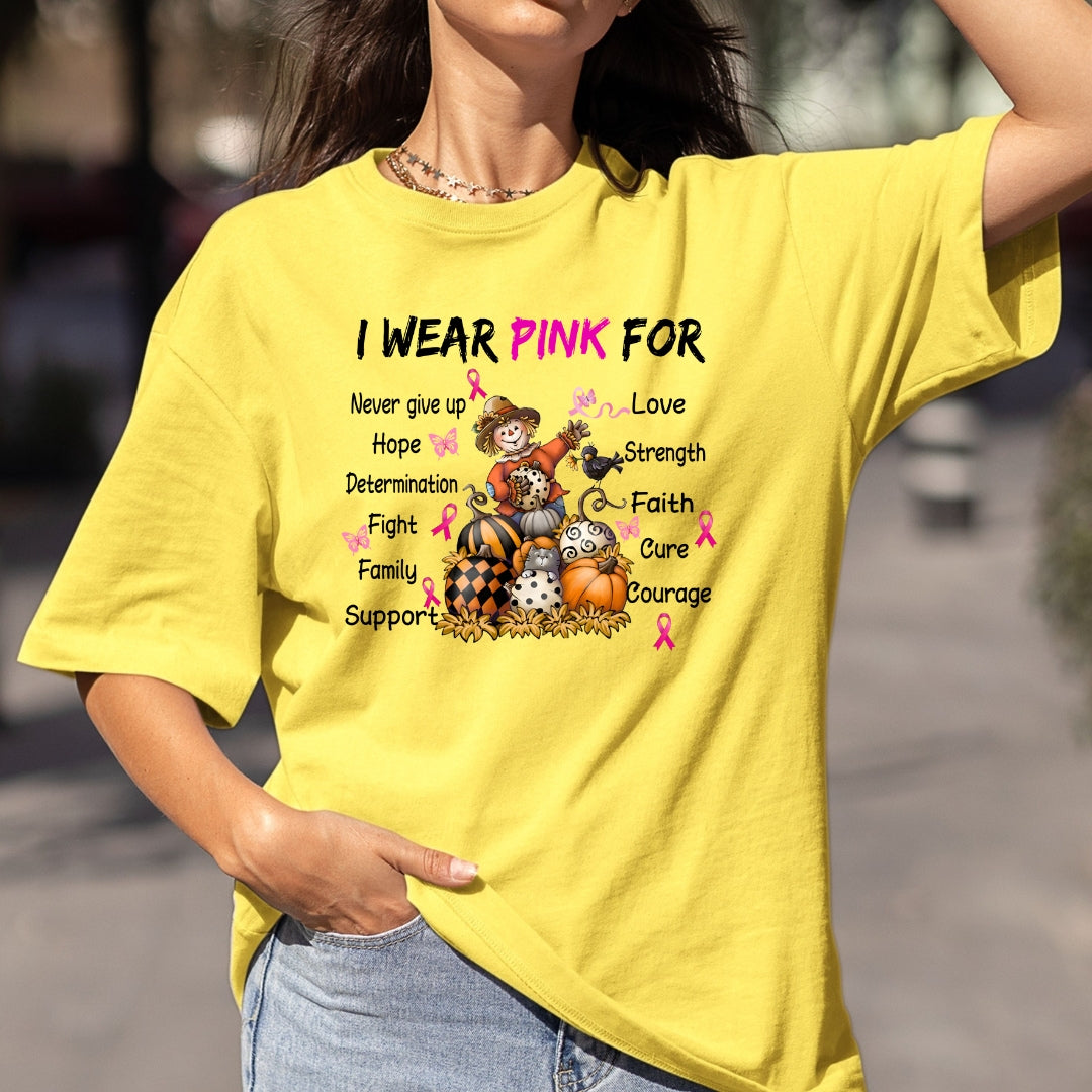 I Wear Pink For Never Give Up - Bella Canvas