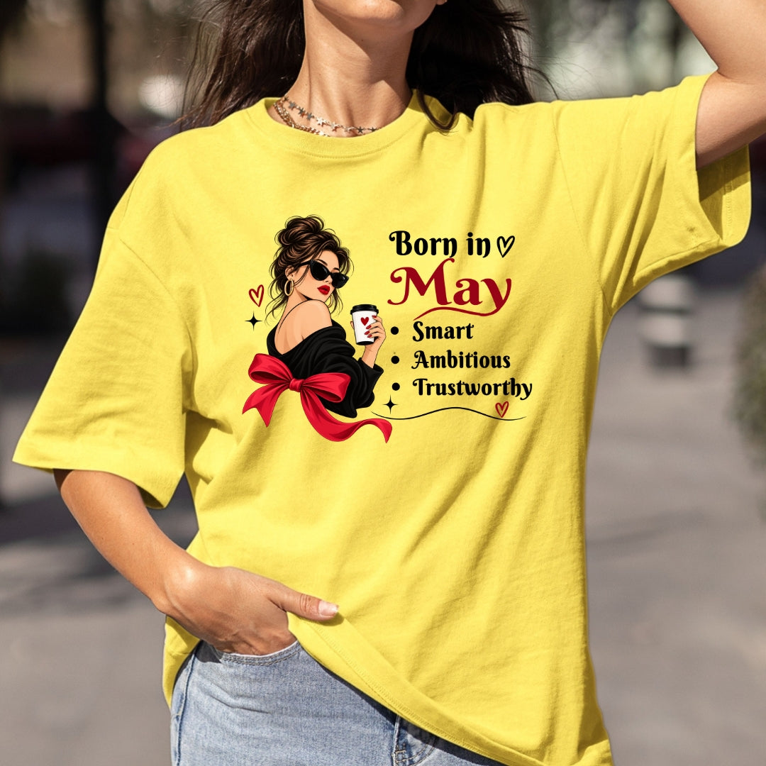 Born In May - Smart, Ambitious, Trustworthy - Bella Canvas