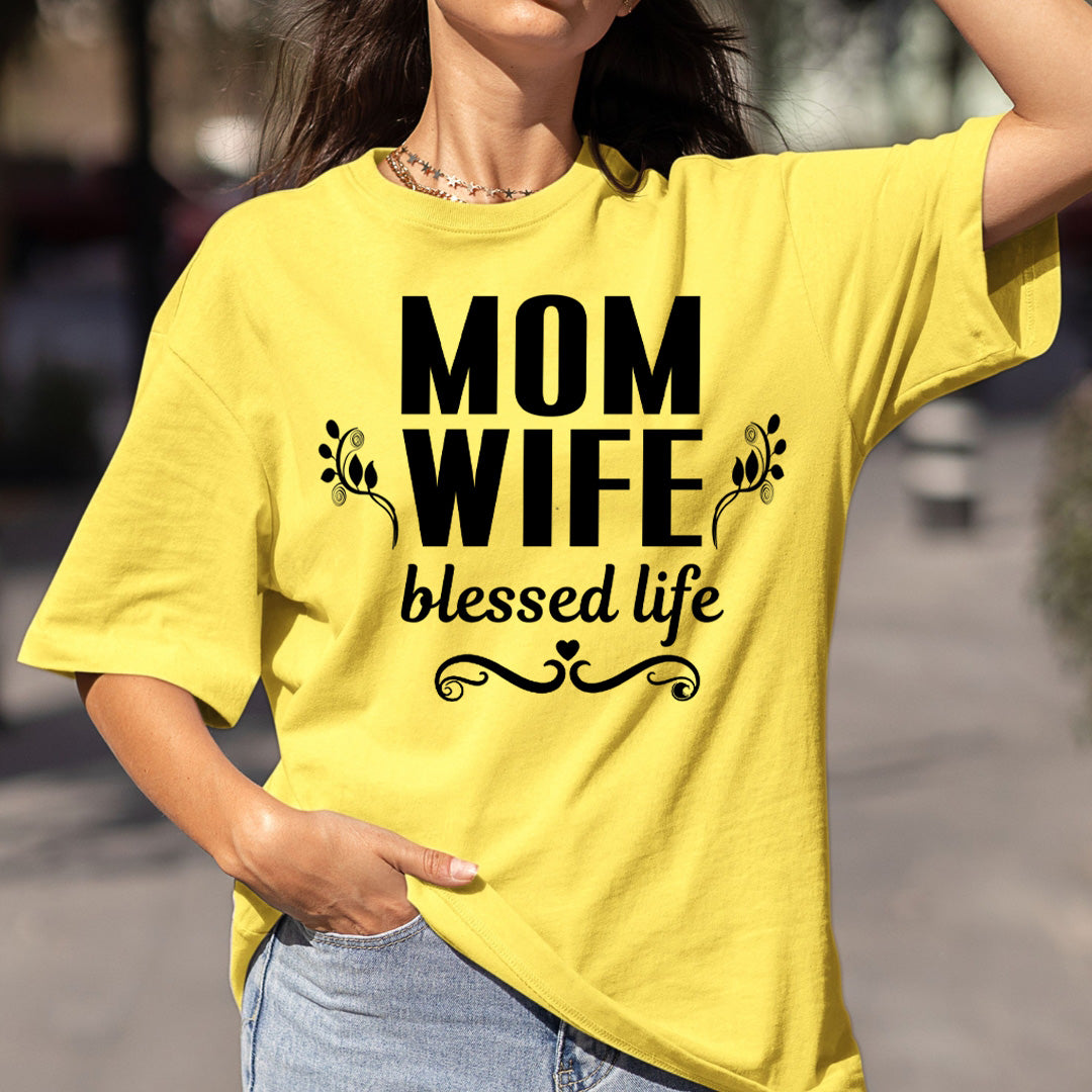 Mom Wife Blessed Life - Bella canvas