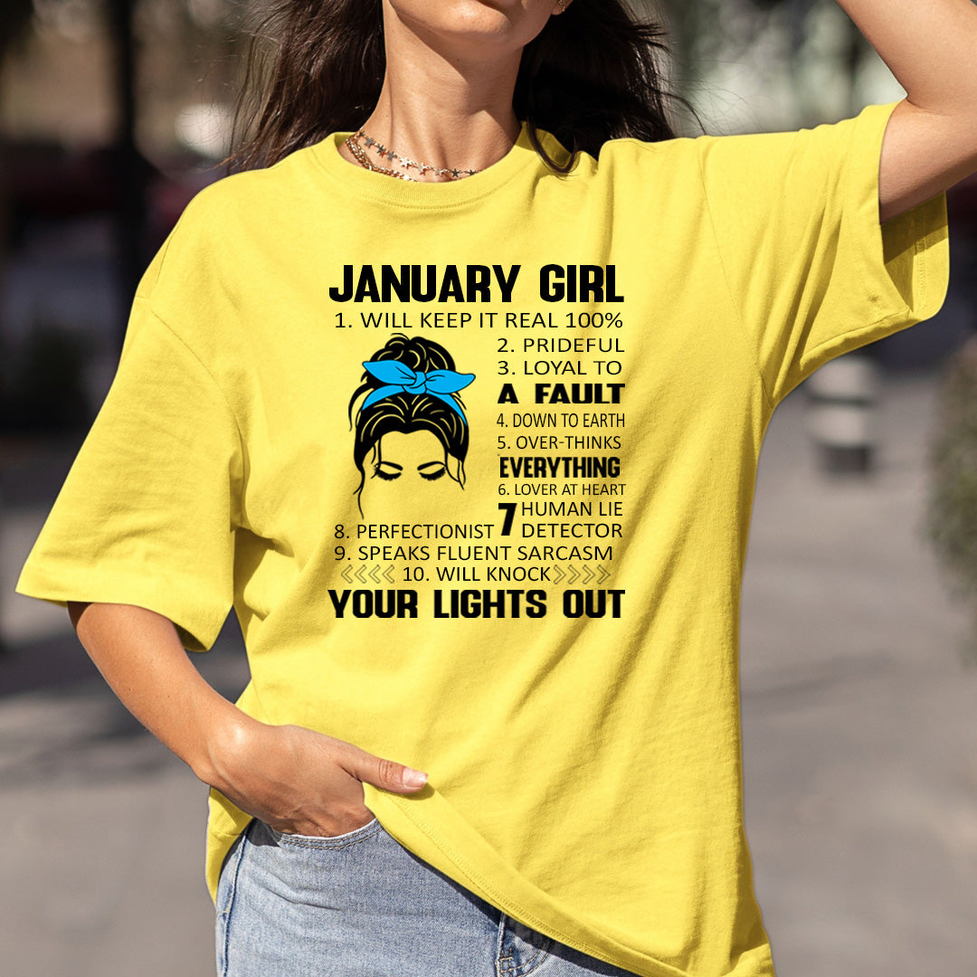 January Girl (Speaks Fluent Sarcasm) - Bella Canvas