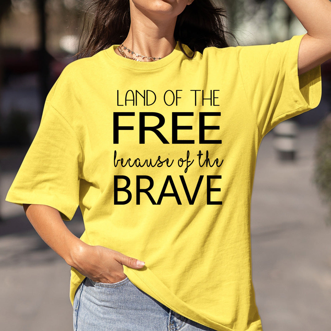 Land of the Free Because of the Brave - Bella canvas