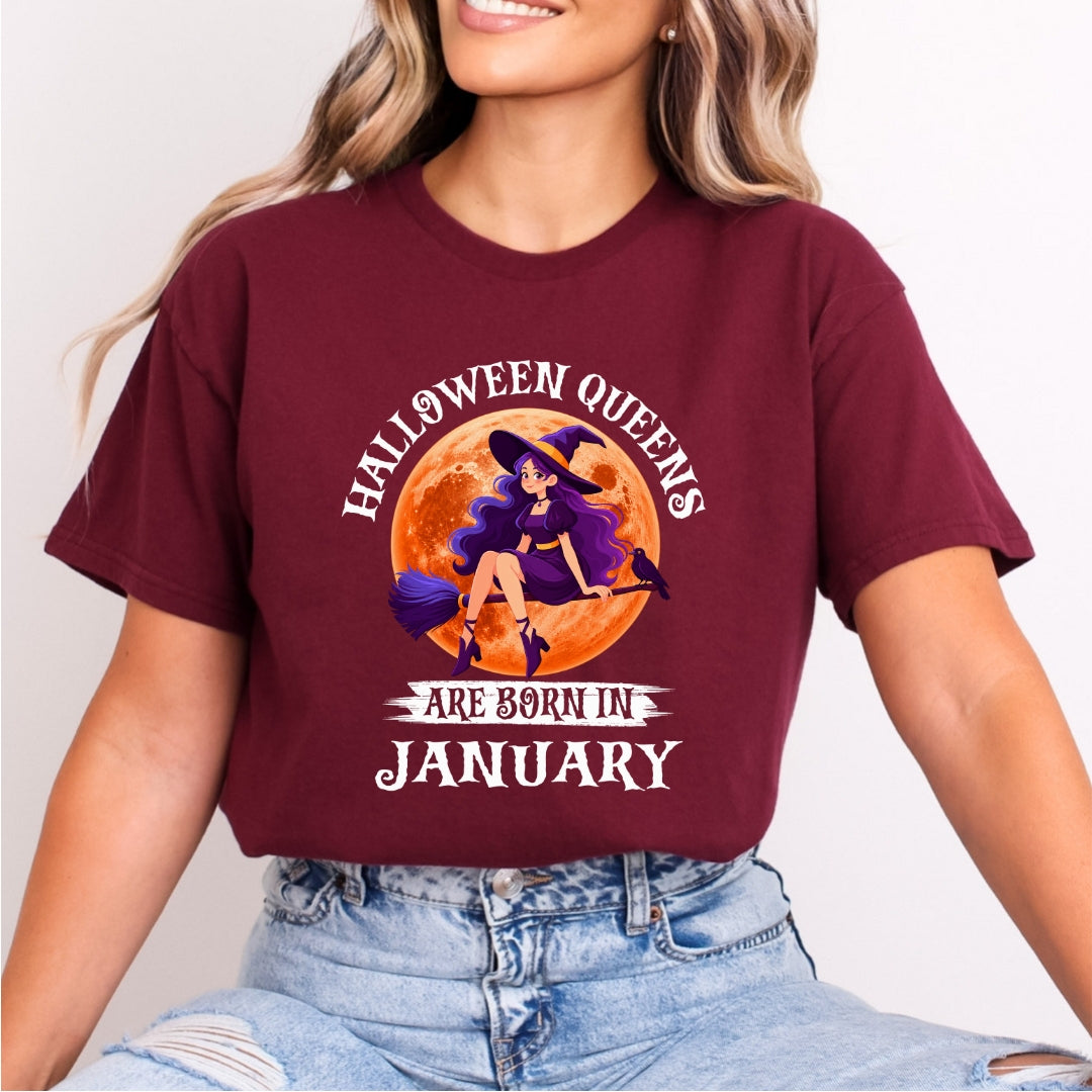 Halloween Queens Are Born In January - Bella Canvas