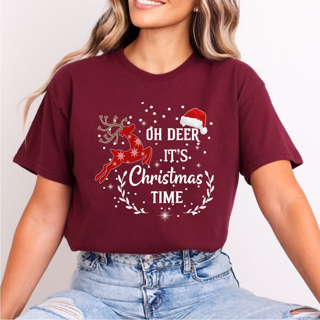 Oh Deer It's Christmas Time - Bella Canvas