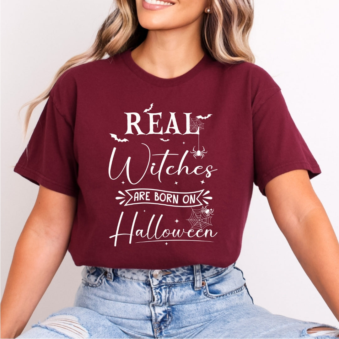 Real Witches Are Born On Halloween - Bella canvas