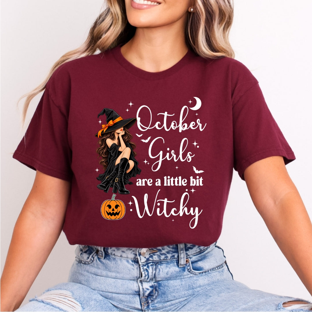 October Girls Are A Little Bit Witchy - Bella Canvas
