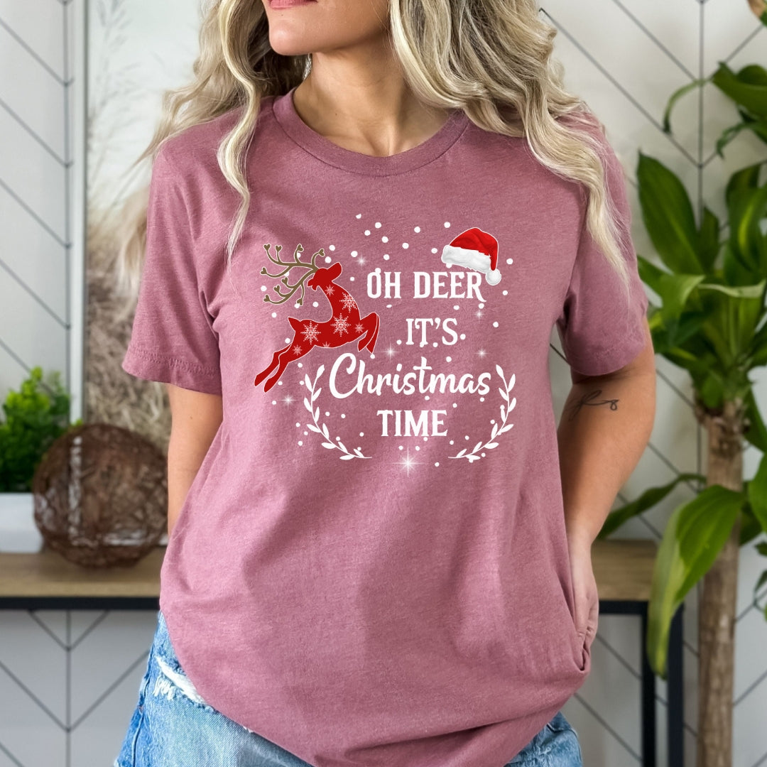 Oh Deer It's Christmas Time - Bella Canvas
