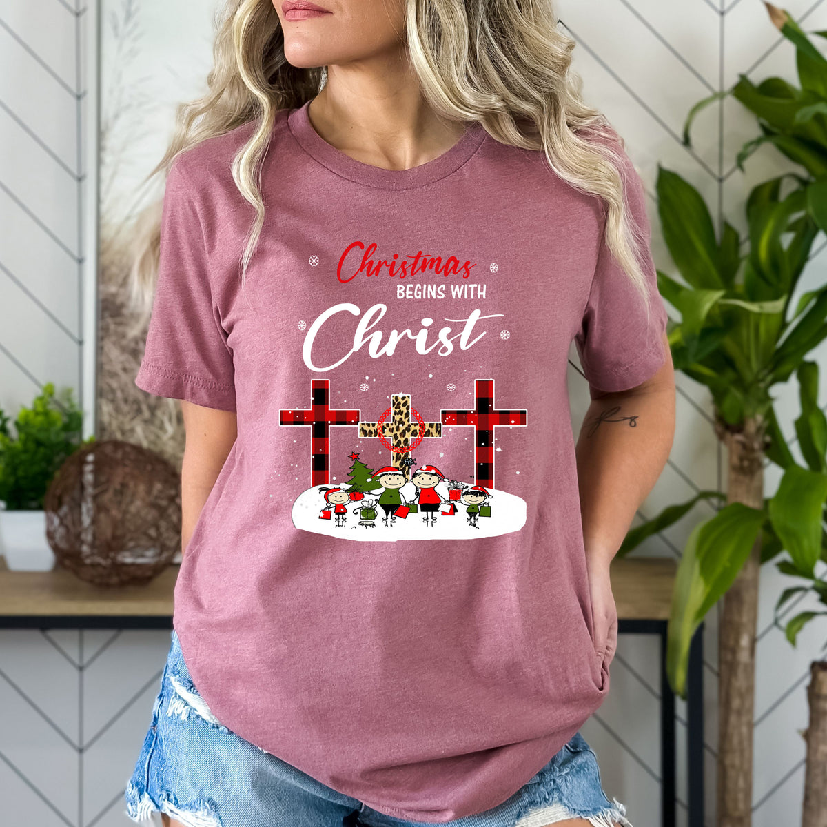 Christmas Began With Christ - Bella Canvas