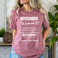 November Women Born To Inspire And Shine - Bella Canvas