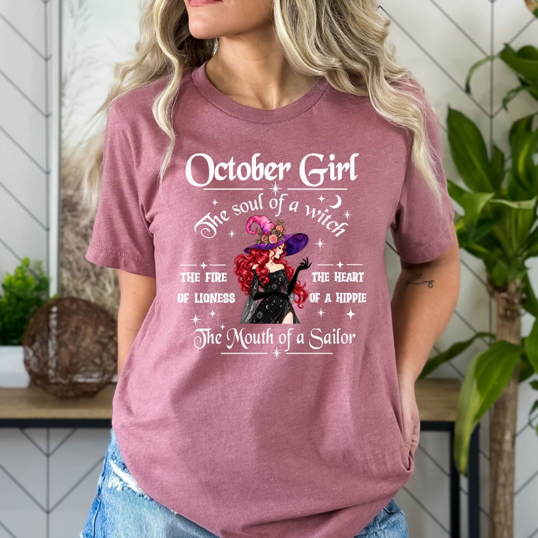 October Girl The Soul Of A Witch - Bella Canvas