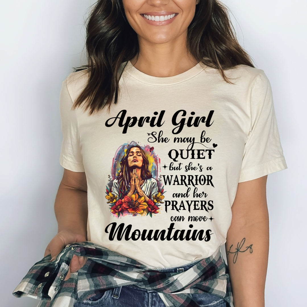 April Girl Prayers Can Move Mountains - Bella Canvas