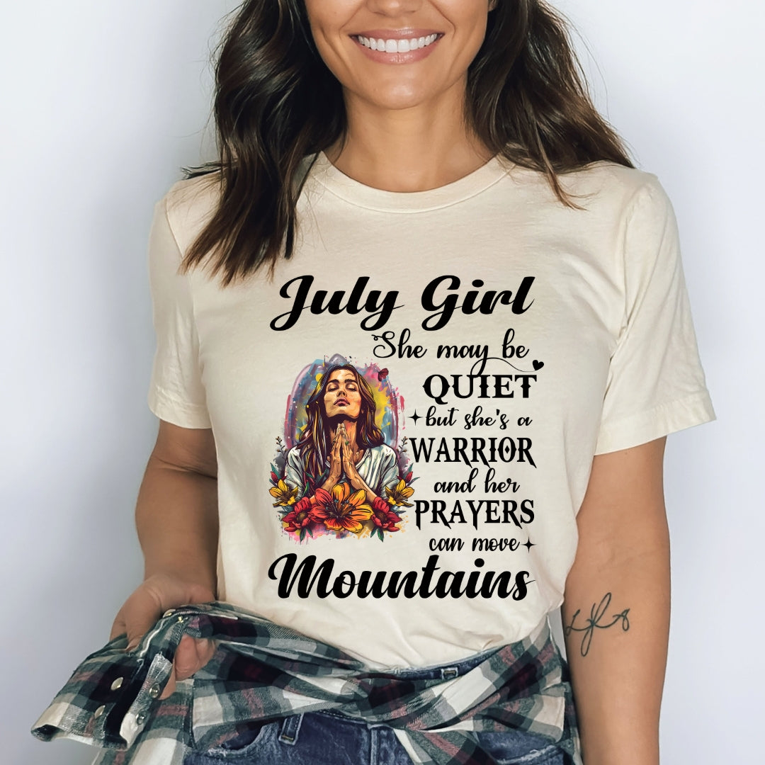 July Girl Prayers Can Move Mountains - Bella Canvas