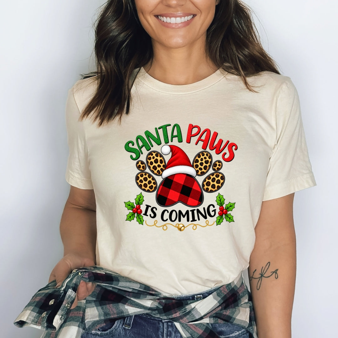 Santa Paws Is Coming - Bella canvas
