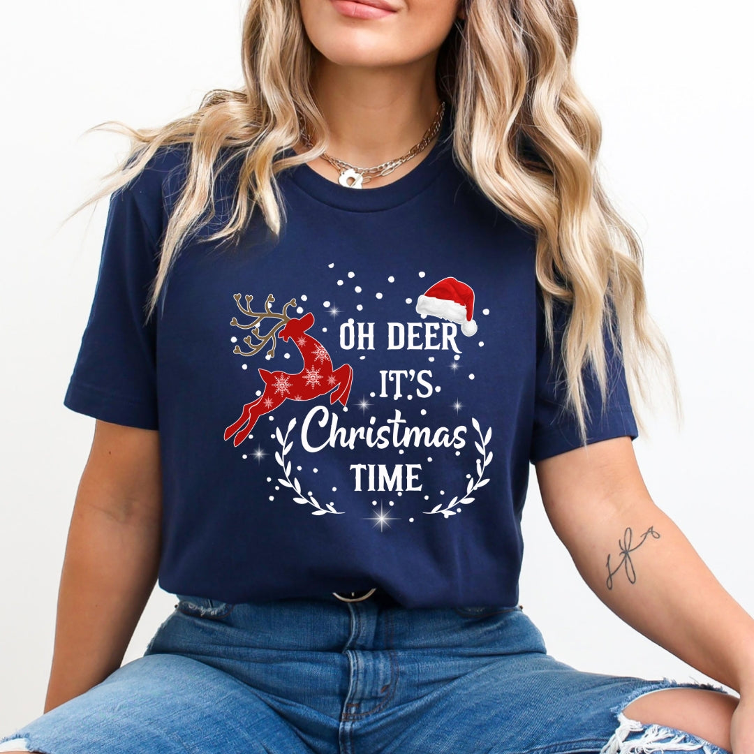 Oh Deer It's Christmas Time - Bella Canvas