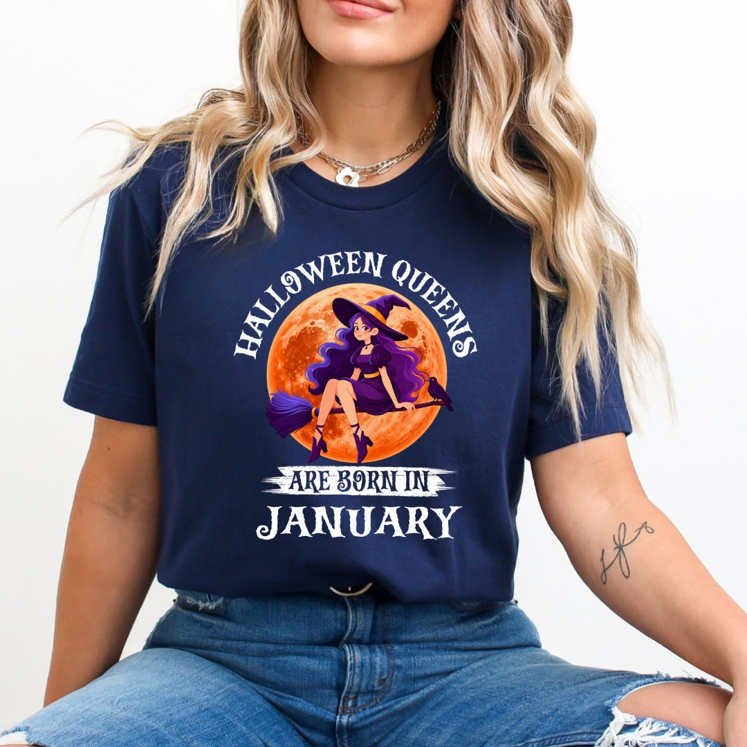 Halloween Queens Are Born In January - Bella Canvas