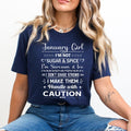 January Girl Handle With Caution - Bella Canvas