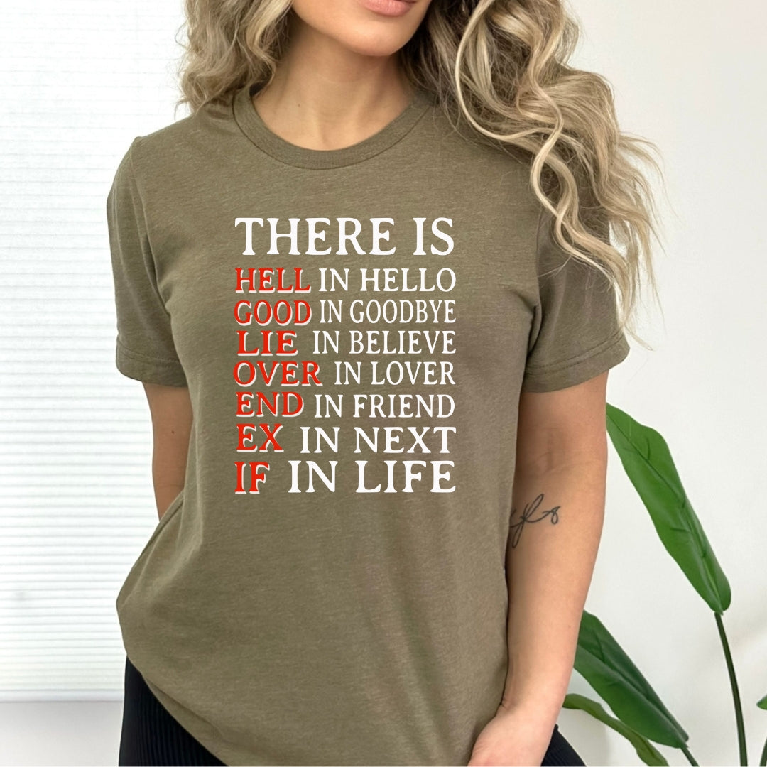 There Is Hell In Hello - Bella Canvas