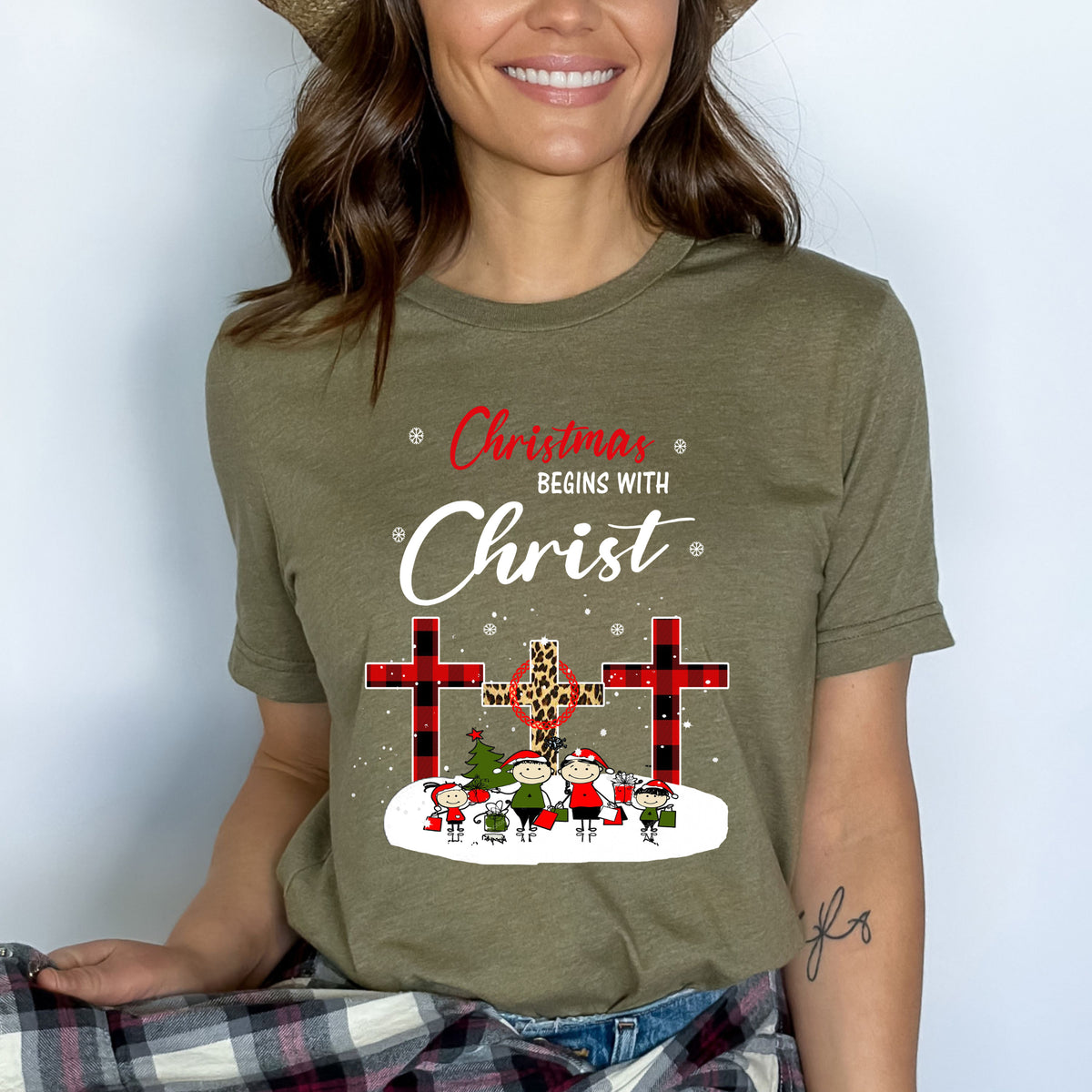 Christmas Began With Christ - Bella Canvas
