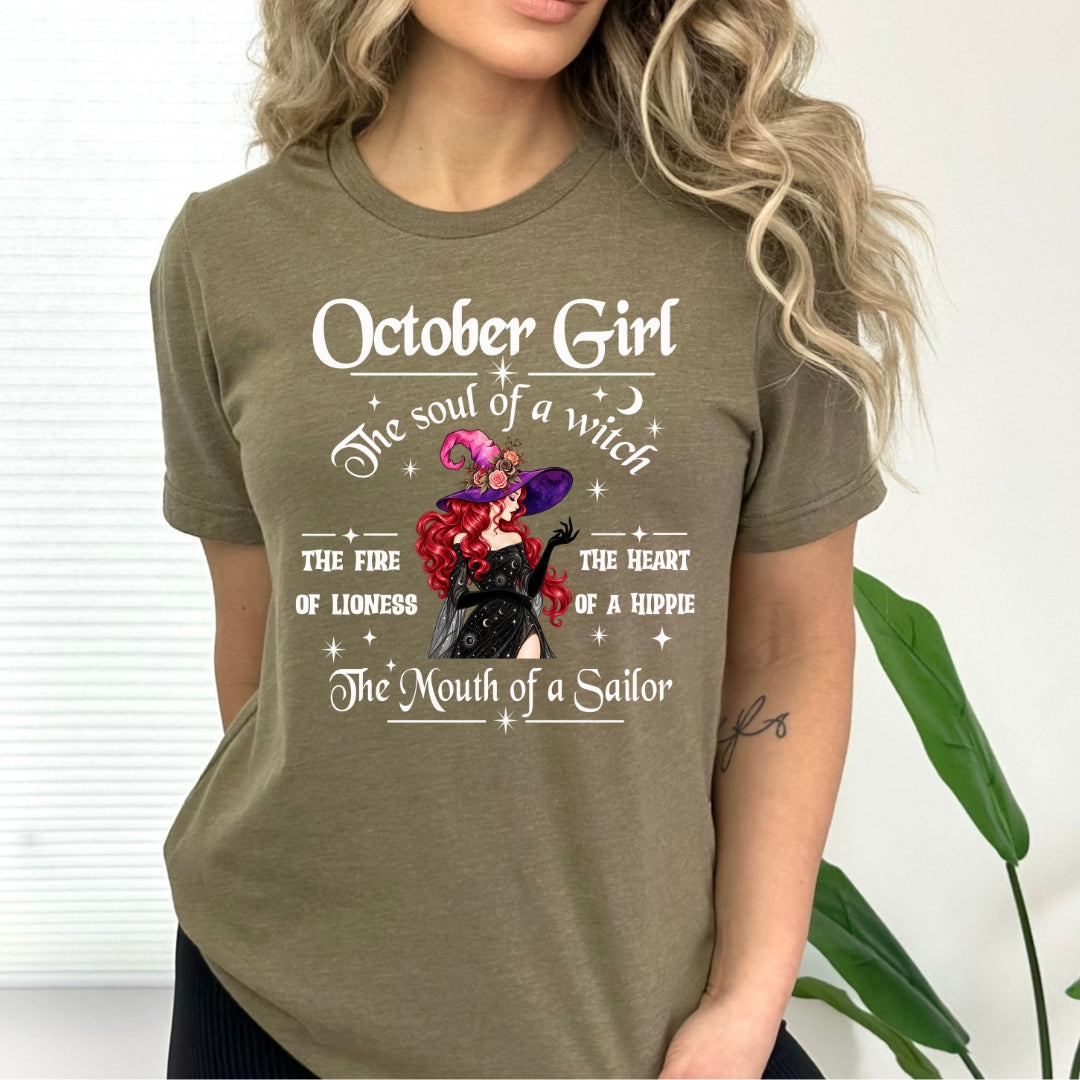 October Girl The Soul Of A Witch - Bella Canvas