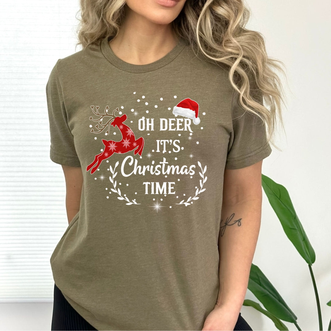 Oh Deer It's Christmas Time - Bella Canvas