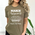March Women Born To Inspire And Shine - Bella Canvas