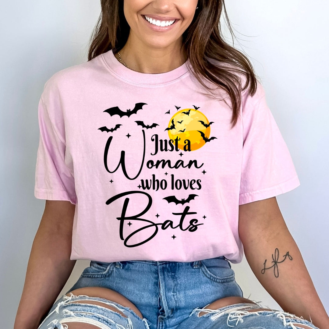 Just A Woman Who Loves Bats - Bella Canvas