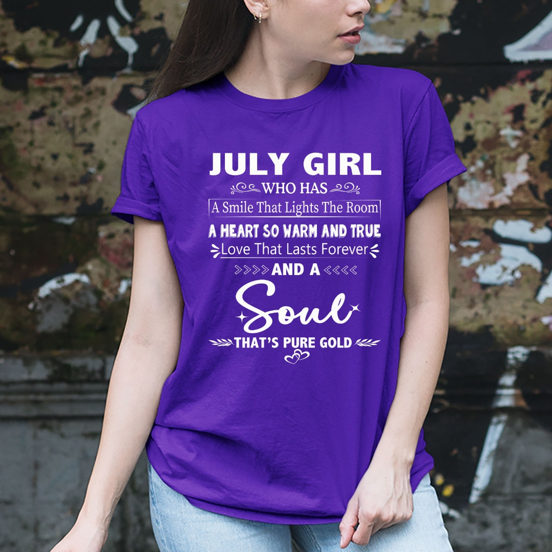 July Girl - A Soul That’s Pure Gold - Unisex T-Shirt
