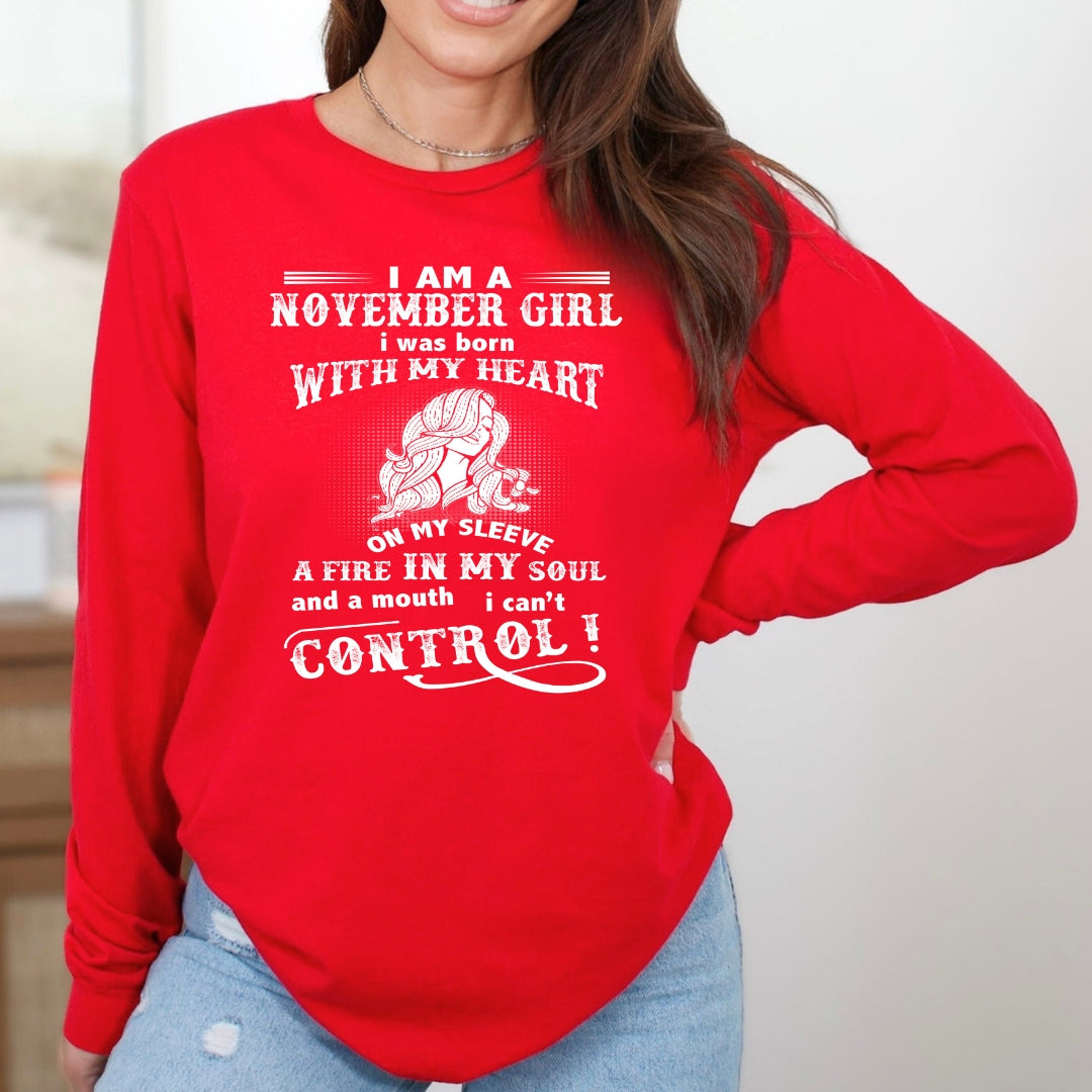 A Fire In My Soul (November Girl) - Long-Sleeve Tee