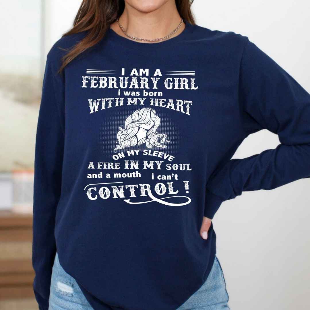 A Fire In My Soul (February Girl) - Long-Sleeve Tee