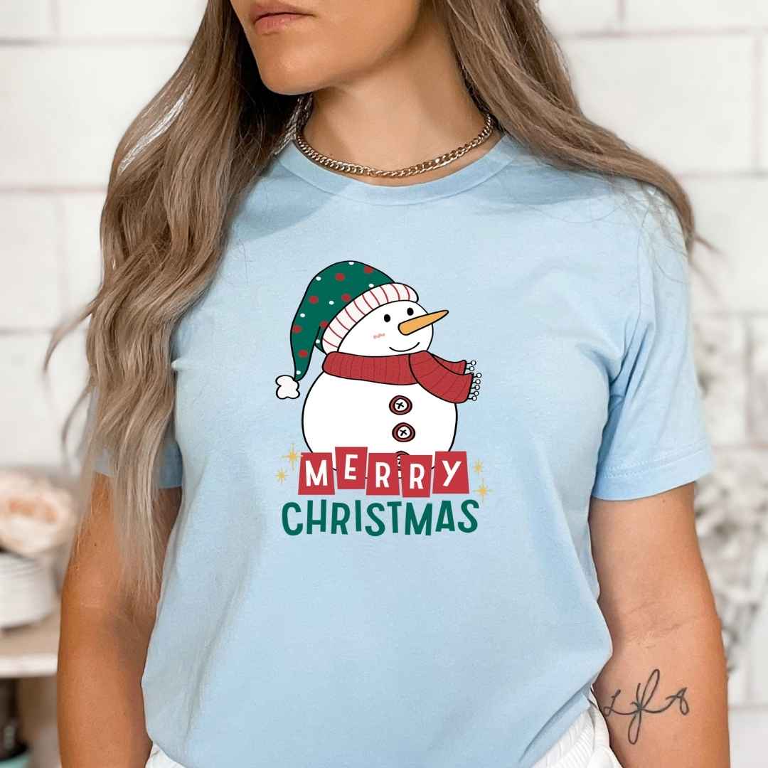 Merry Christmas ( Snowman ) - Bella Canvas