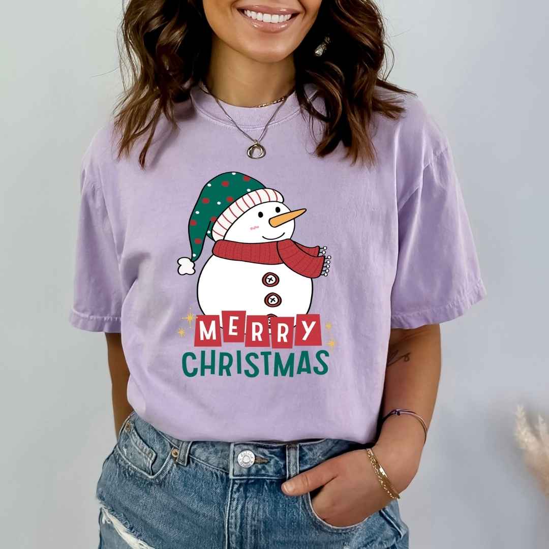 Merry Christmas ( Snowman ) - Bella Canvas