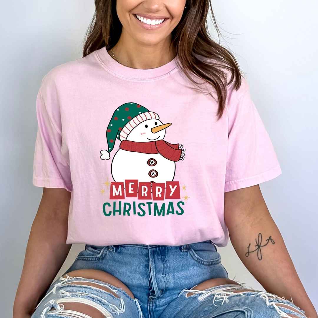 Merry Christmas ( Snowman ) - Bella Canvas