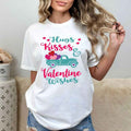 "Hugs And Kisses & Valentine Wishes.", T-Shirt.