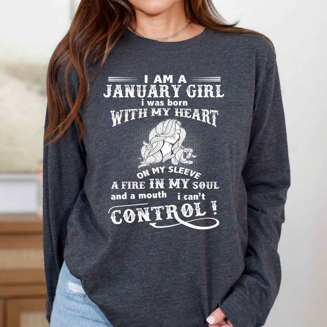 A Fire In My Soul (January Girl) - Long-Sleeve Tee