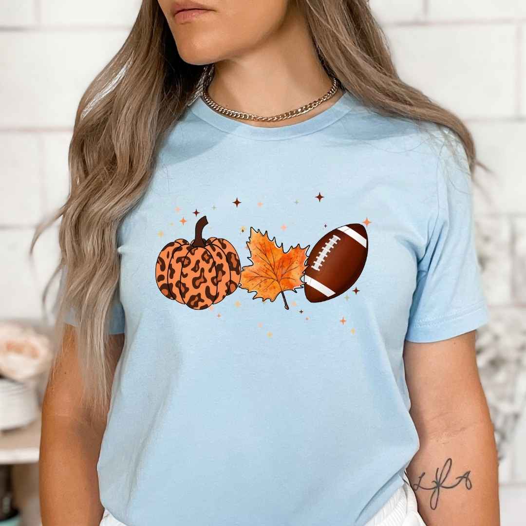 Pumpkin Fall Football - Bella Canvas