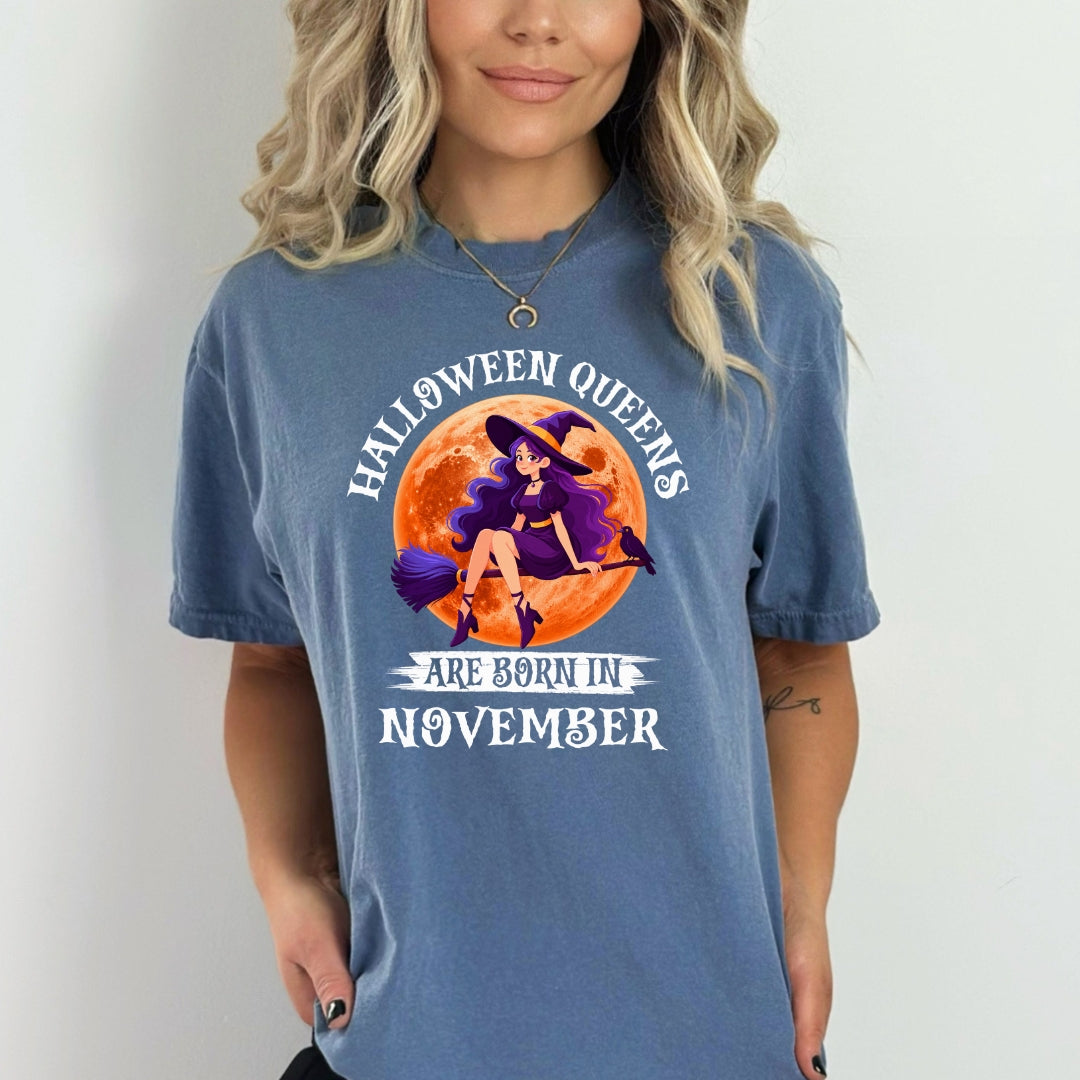 Halloween Queens Are Born In November - Bella Canvas