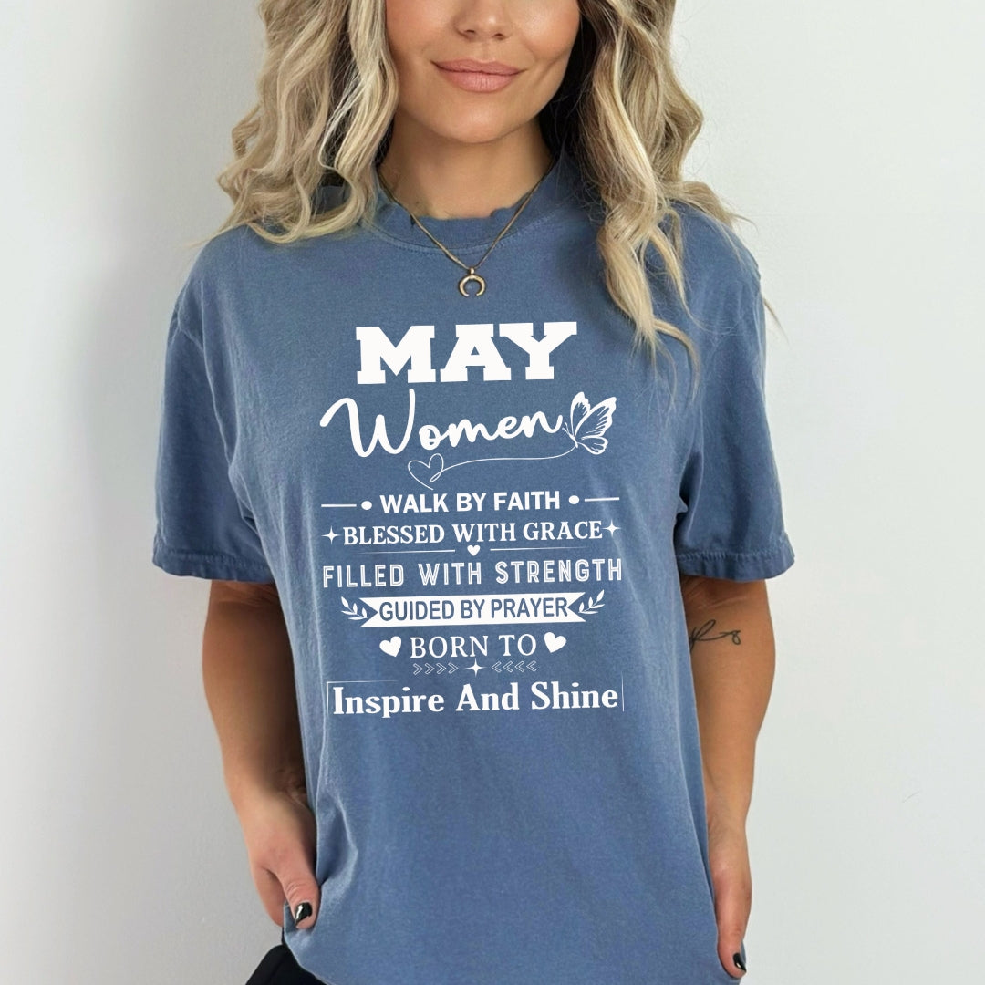 May Women Born To Inspire And Shine - Bella Canvas