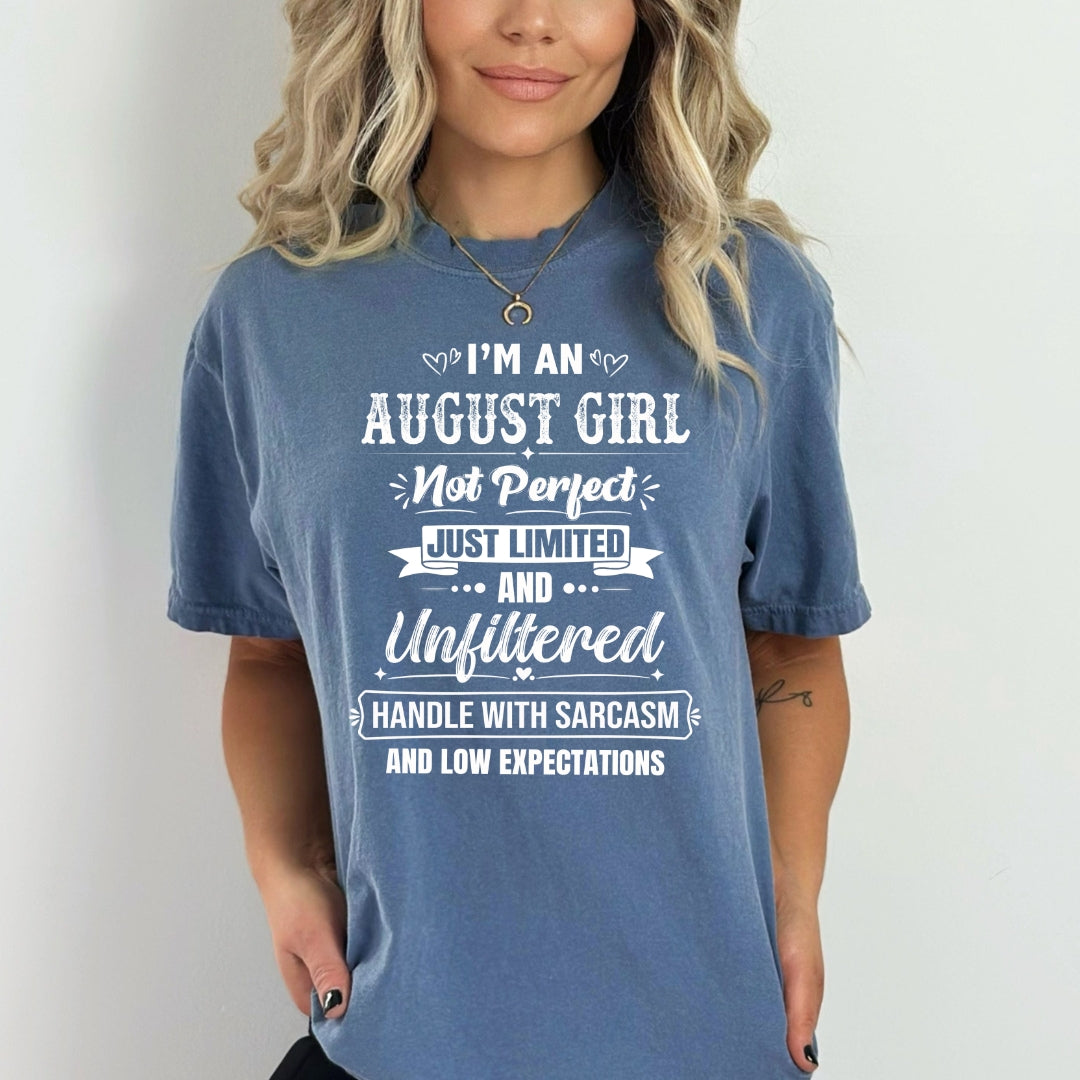 August Girl Handle With Sarcasm - Bella Canvas
