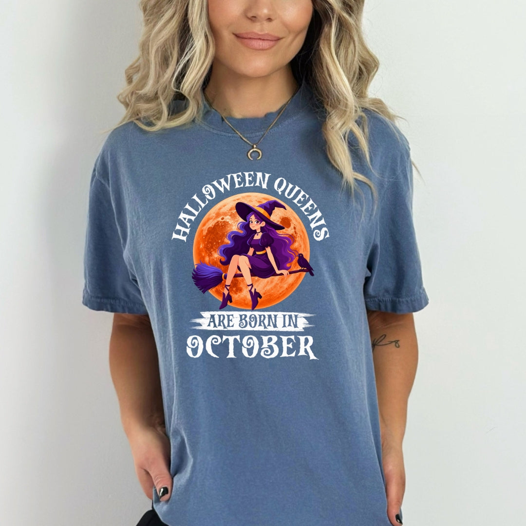 Halloween Queens Are Born In October - Bella Canvas