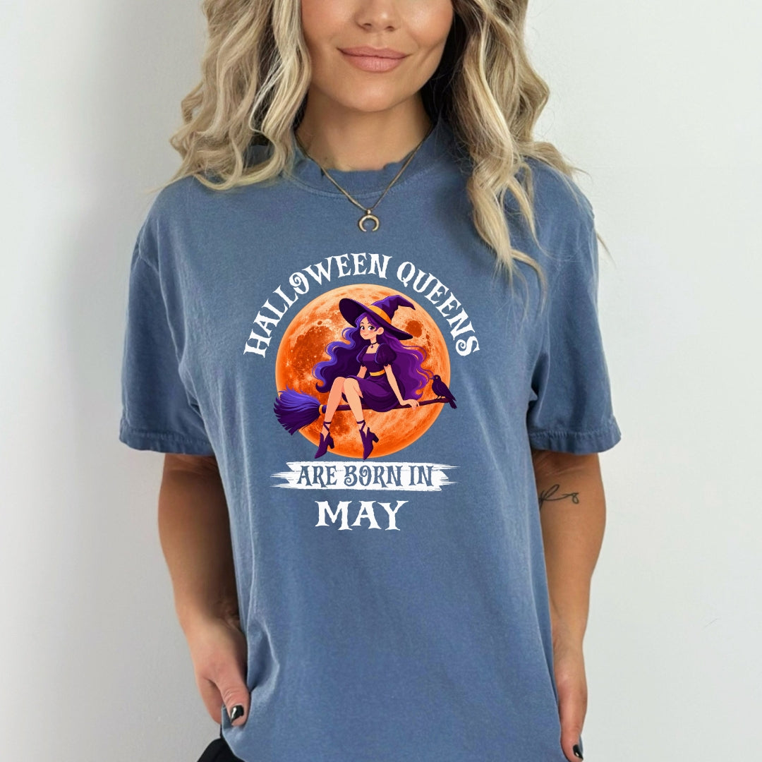 Halloween Queens Are Born In May - Bella Canvas