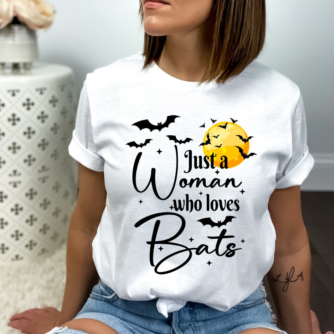 Just A Woman Who Loves Bats - Bella Canvas