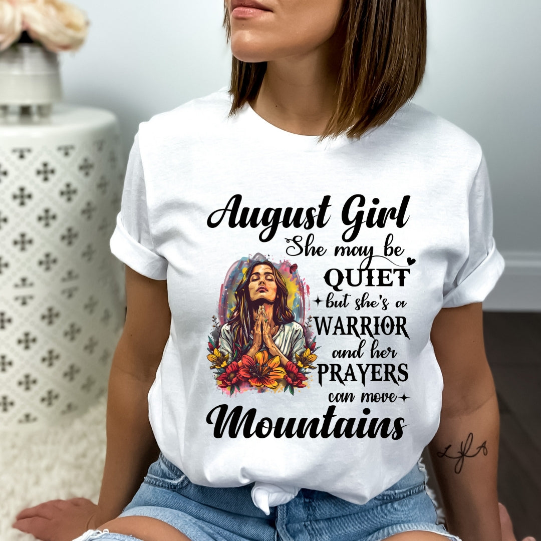 August Girl Prayers Can Move Mountains - Bella Canvas