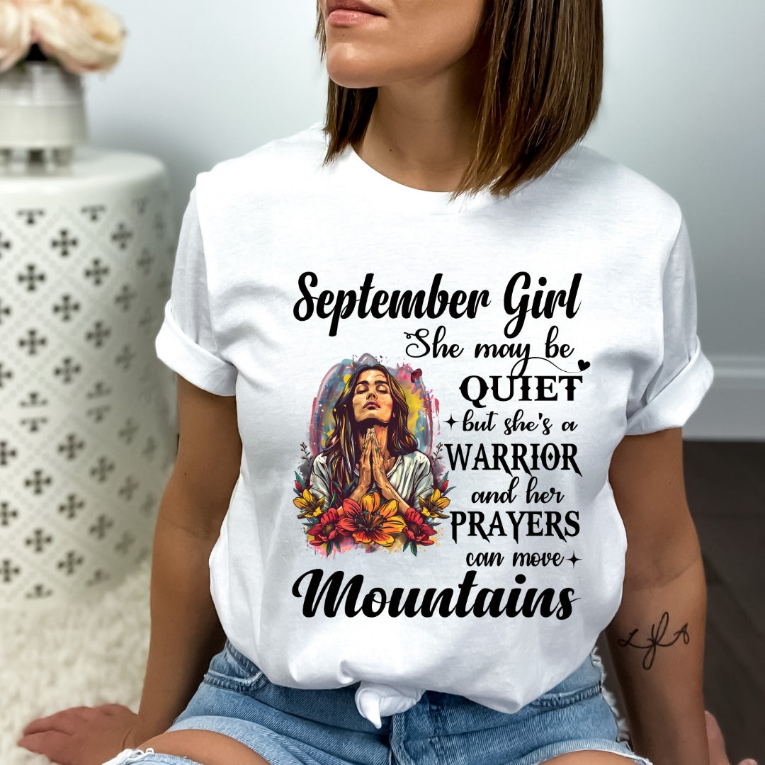 September Girl Prayers Can Move Mountains - Bella Canvas