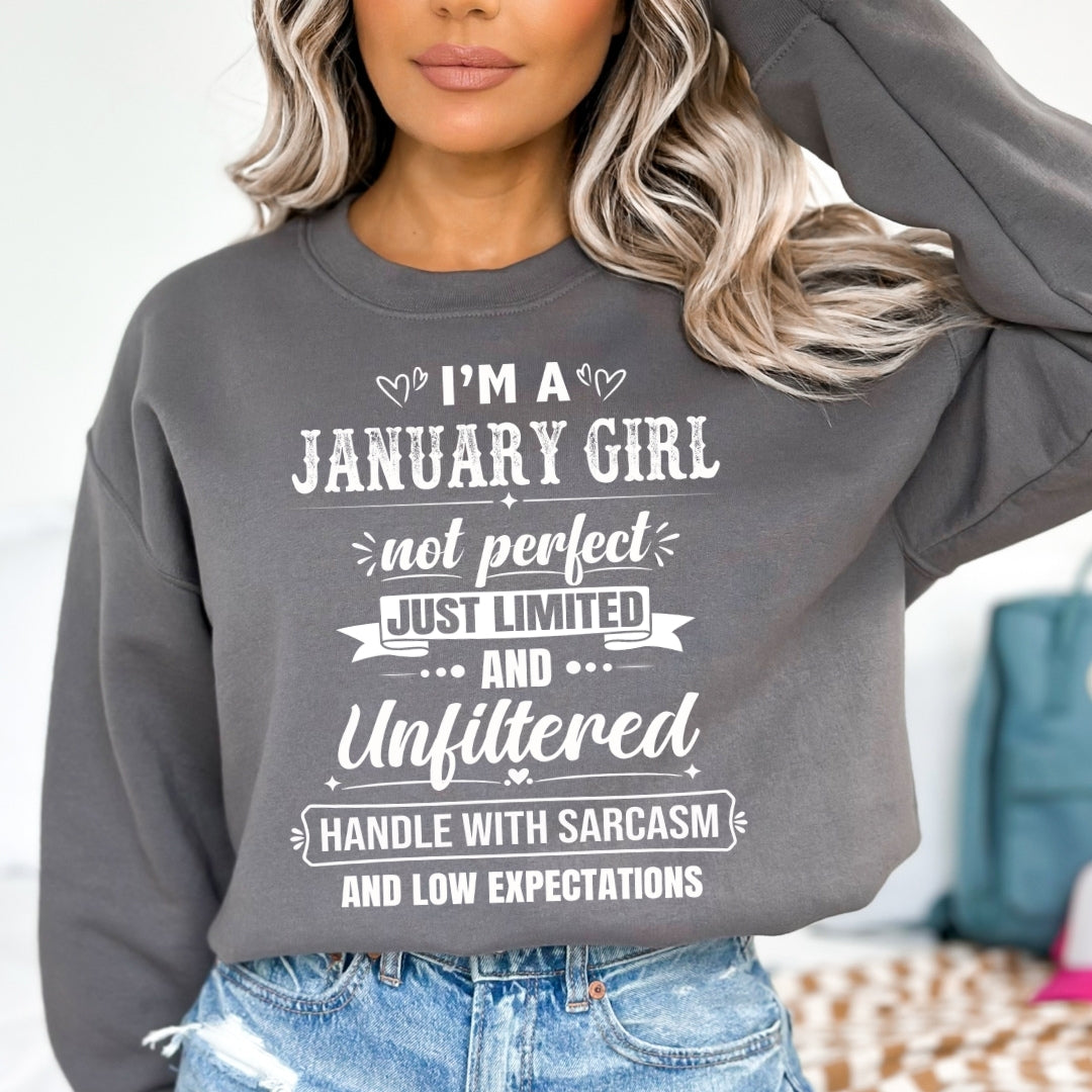 January Girl Not Perfect Just Limited - Sweatshirt & Hoodie - Cozy & Soft