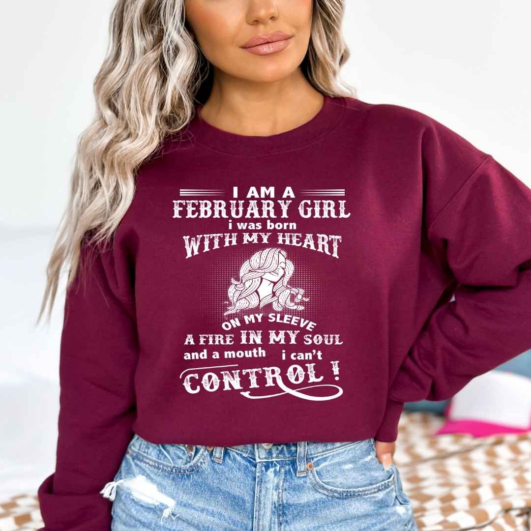 A Fire In My Soul ( February Girl ) - Sweatshirt & Hoodie - Cozy & Soft