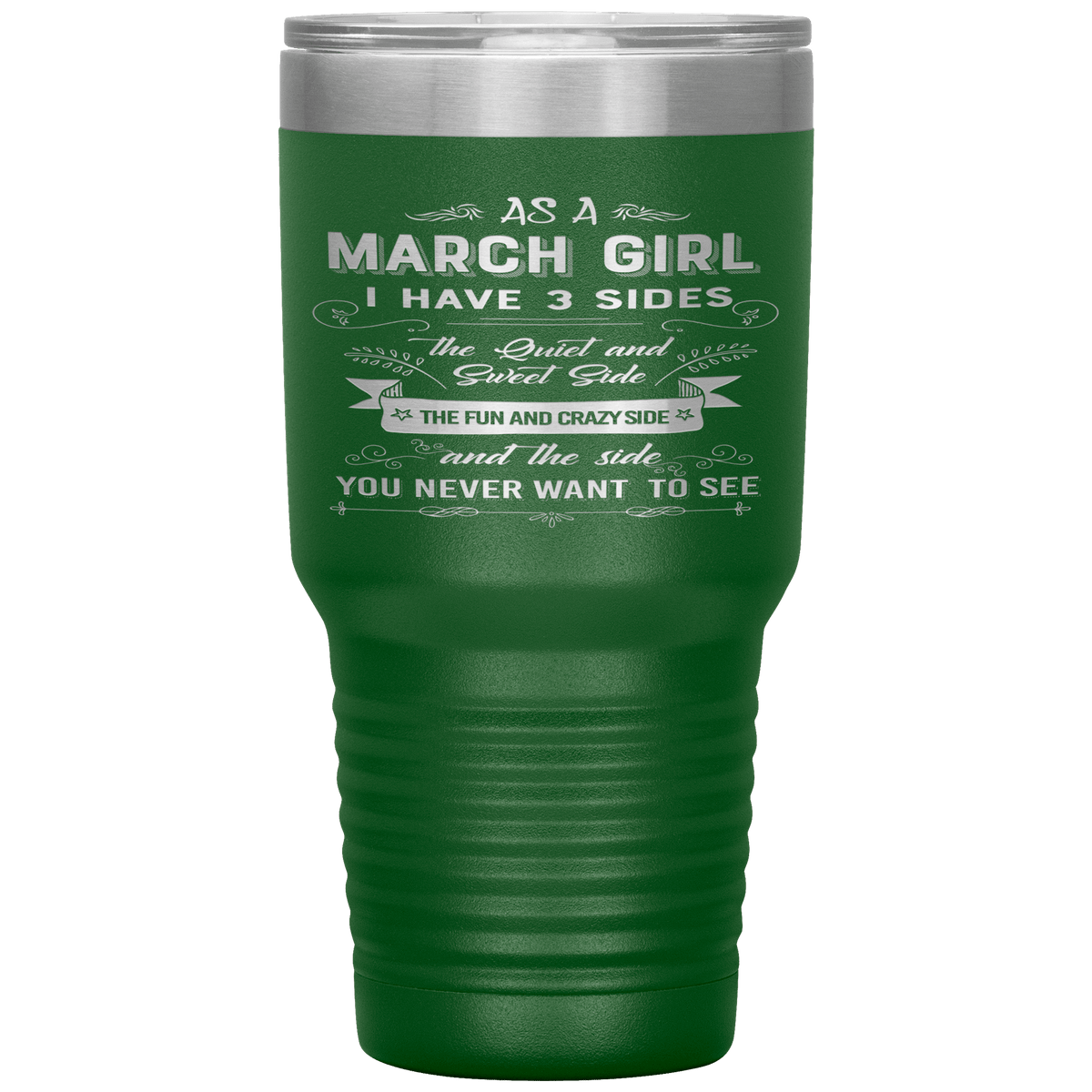 "March Girls 3 sides "Tumbler.Buy For Family & Friends. Save Shipping.