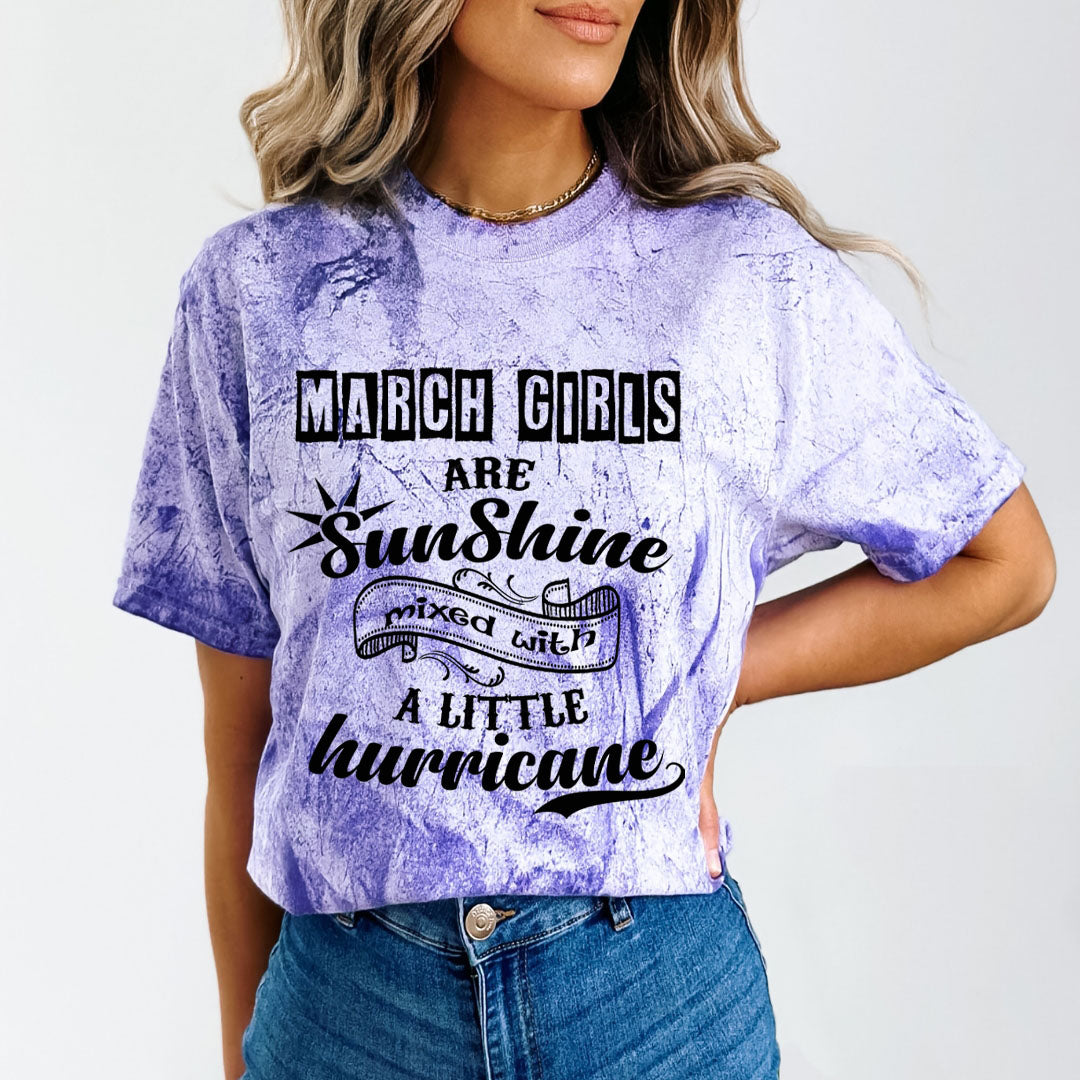 March Girls Are Sunshine - Unisex Tie-Dye Colorblast T-Shirt