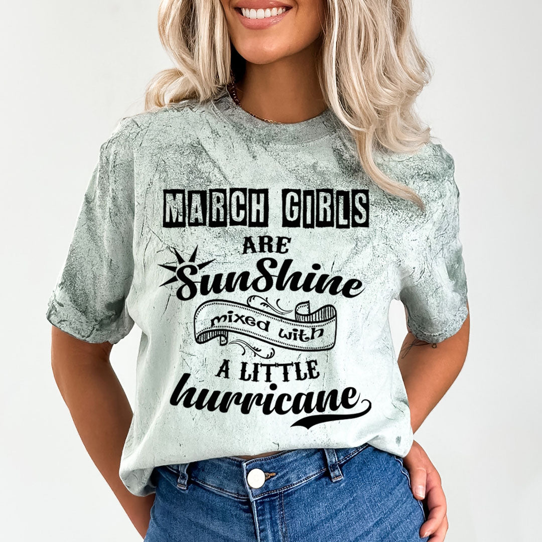 March Girls Are Sunshine - Unisex Tie-Dye Colorblast T-Shirt
