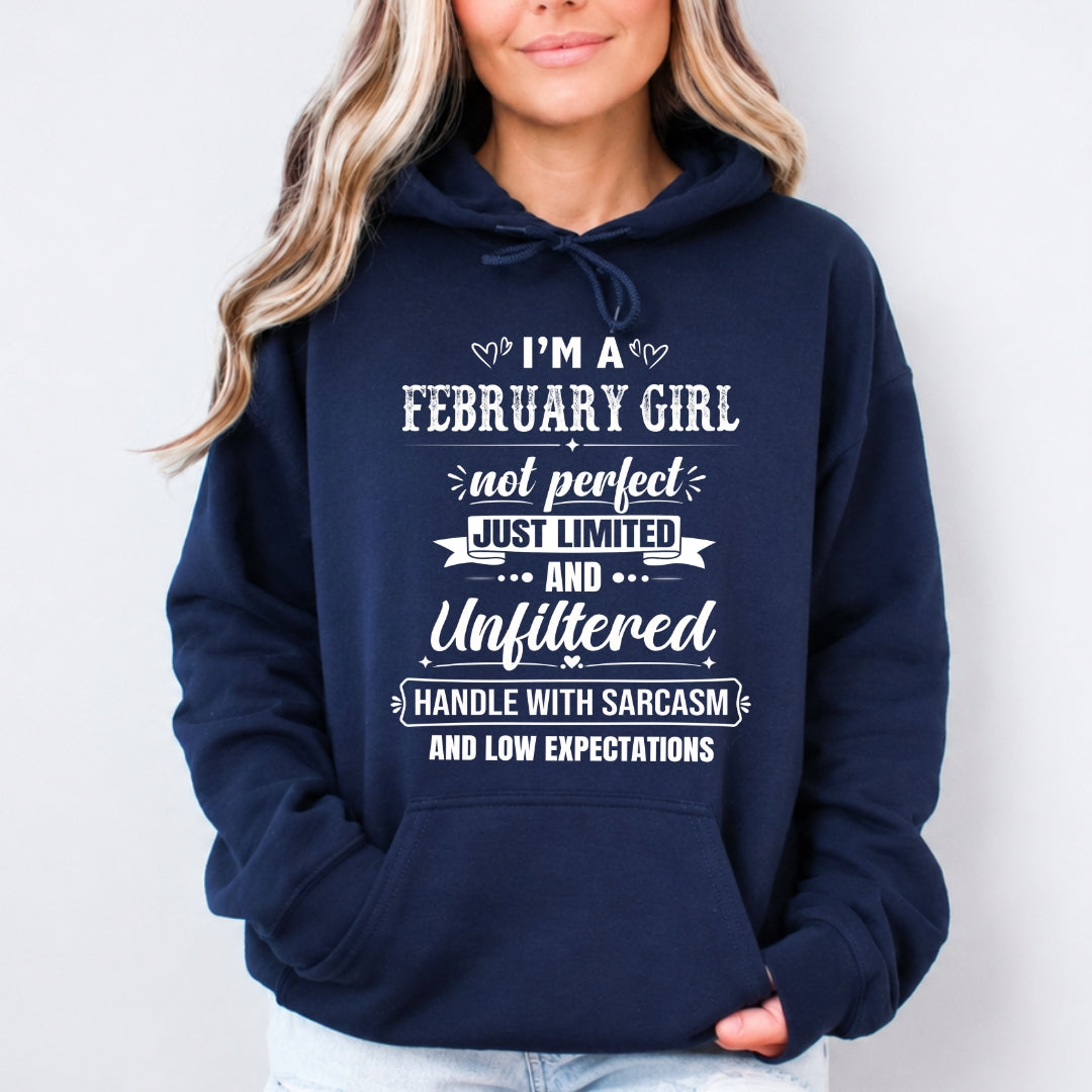 February Girl Not Perfect Just Limited - Sweatshirt & Hoodie - Cozy & Soft